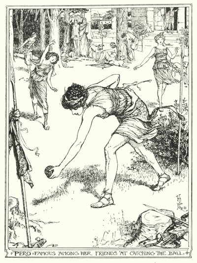 Pero, arkadaşları arasında topu yakalamasıyla ünlü (litho) by Henry Justice Ford