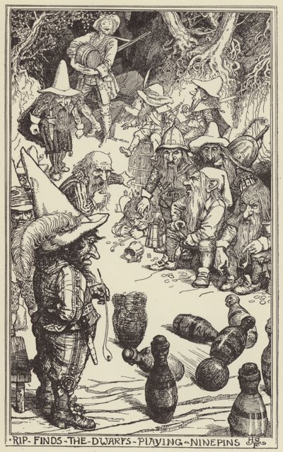 Rip, dokuz iğneli oynayan cüceleri bulur by Henry Justice Ford