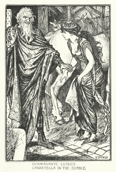 Scioravante Ahırda Cannetella Yaprakları (gravür) by Henry Justice Ford