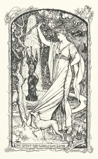 Bütün Günü Çeşmenin Yanında Geçirdi (gravür) by Henry Justice Ford
