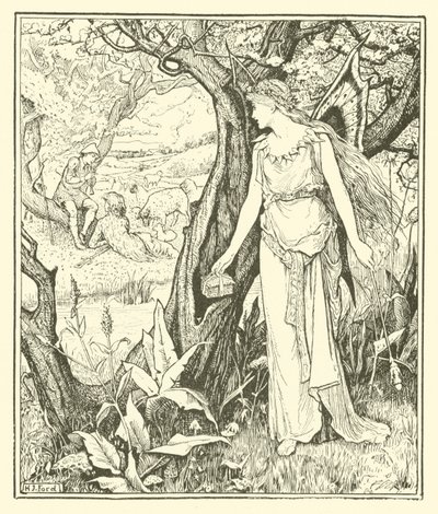 Sylvain ve Jocosa (gravür) by Henry Justice Ford