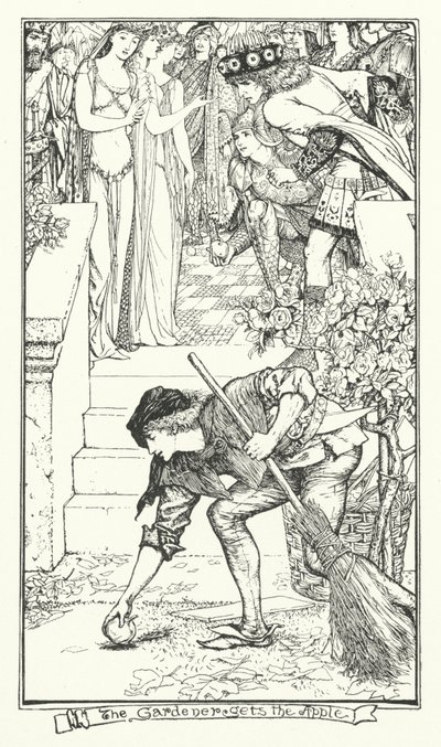 Bahçıvan Elmayı Alır (gravür) by Henry Justice Ford