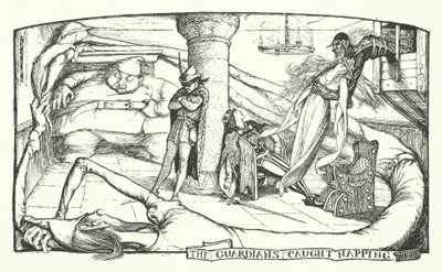 Muhafızlar Uyuklarken Yakalandı (gravür) by Henry Justice Ford