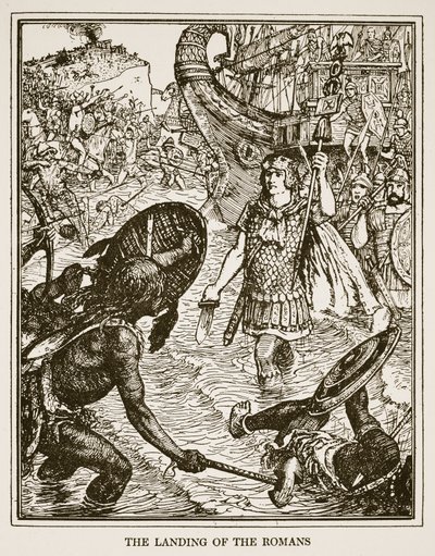 Romalıların İnişi, C.R.L. Fletcher ve Rudyard Kipling, 1911 by Henry Justice Ford