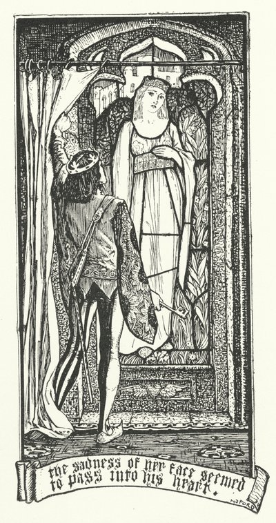 Yüzündeki Hüzün Kalbine Geçiyor gibiydi (gravür) by Henry Justice Ford
