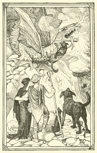 Üç Köpek (gravür) by Henry Justice Ford