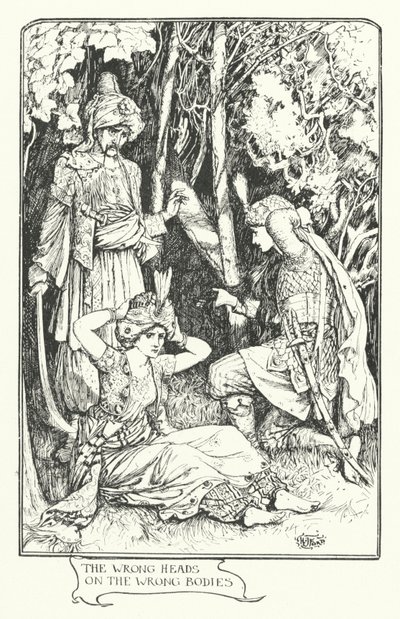 Yanlış Vücutlardaki Yanlış Kafalar (gravür) by Henry Justice Ford
