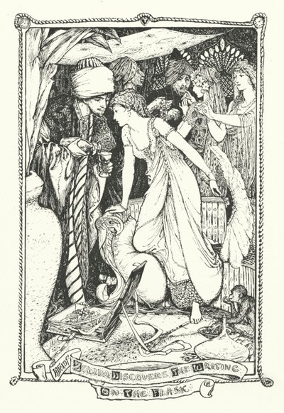 Zelida Şişedeki Yazıyı Keşfediyor (gravür) by Henry Justice Ford