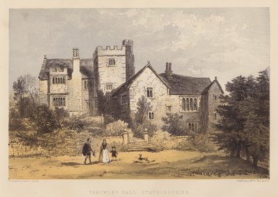 Throwley Hall, Staffordshire (aquatint) by Henry Lark Pratt