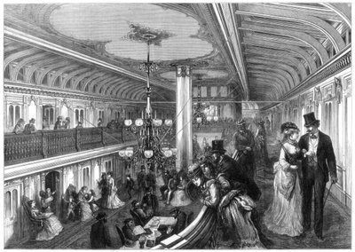 Bir vapur salonu, 1875 by Henry Linton
