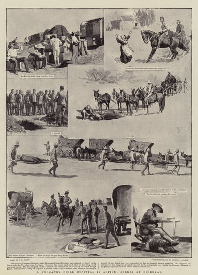 Bir Yeomanry Sahra Hastanesi İş Başında, Roodeval Sahneleri by Henry Marriott Paget