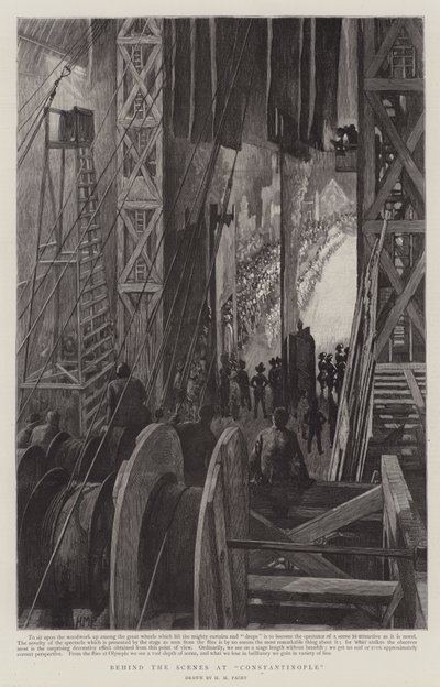 Konstantinopolis'te, Olympia'da perde arkası by Henry Marriott Paget