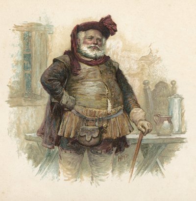 Falstaff from Henry IV, Part 1 (chromolitho) by Henry Marriott Paget