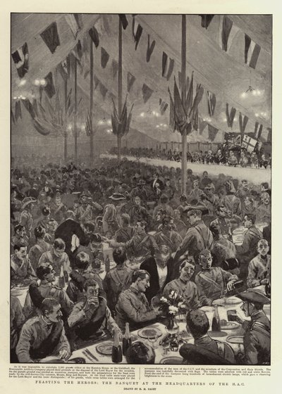 HAC Genel Merkezinde Kahramanların Ziyafeti by Henry Marriott Paget