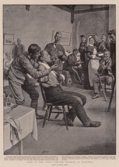 Sahadaki Düşmanlar Hastanede Dost Olur by Henry Marriott Paget