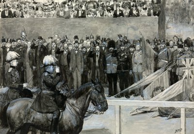 Gönüllü İncelemesinde Galler Prensi, At Muhafızları Geçit Töreni by Henry Marriott Paget