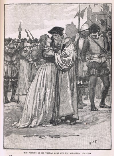 Sir Thomas More ve kızının ayrılması 1534 by Henry Marriott Paget