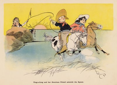 Bir Japon Bebeğin Maceraları için illüstrasyon (renkli taş baskı) by Henry Mayer