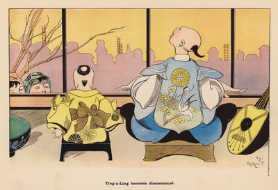 Bir Japon Bebeğin Maceraları için illüstrasyon (renkli taş baskı) by Henry Mayer