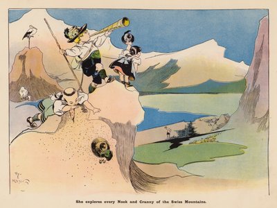 Bir Japon Bebeğin Maceraları için illüstrasyon (renkli taş baskı) by Henry Mayer
