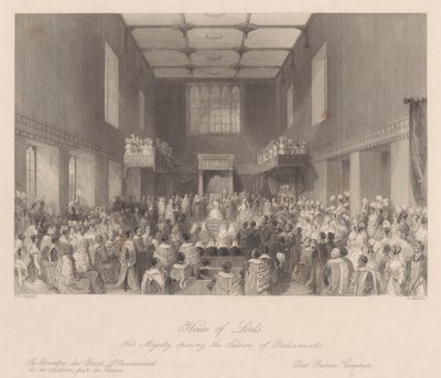 Majesteleri Parlamento Oturumunu açıyor by Henry Melville