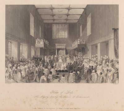 Majesteleri Parlamento Oturumunu açıyor by Henry Melville