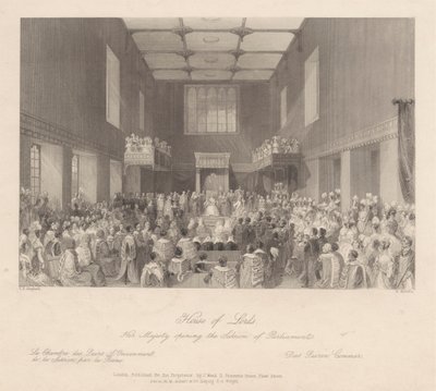 Majesteleri Parlamento Oturumunu açıyor by Henry Melville