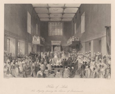 Majesteleri Parlamento Oturumunu açıyor by Henry Melville