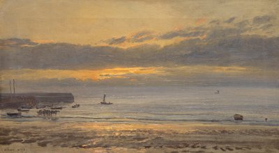Gün Doğumundan Önce, Scarborough - Alçak Su, 1878 by Henry Moore
