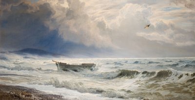 Sahilde Sert Hava Durumu, Cumberland, 1874. by Henry Moore