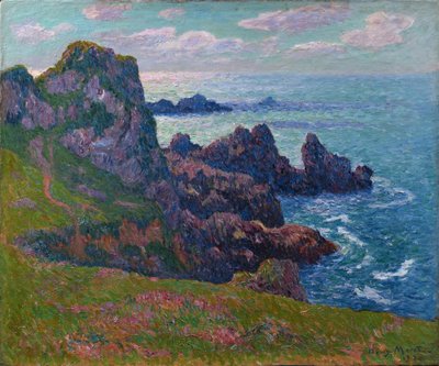 Sakin hava, Pointe de Pern sahilinde, Ushant, 1894. by Henry Moret