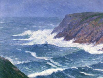 Île de Groix, kıyı manzarası, Saint Nicolas limanına giriş, 1908. by Henry Moret