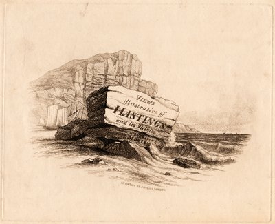 "Görüntüler / görseller / Hastings / ve çevresi / Çizilmiş ve Oyulmuş / yazan H. Morton 15 Eaton St. Pimlico, Londra" [Başlık Sayfası] by Henry Morton