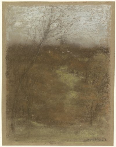 Bir dere ile bir vadinin görünümü by Henry Muhrmann