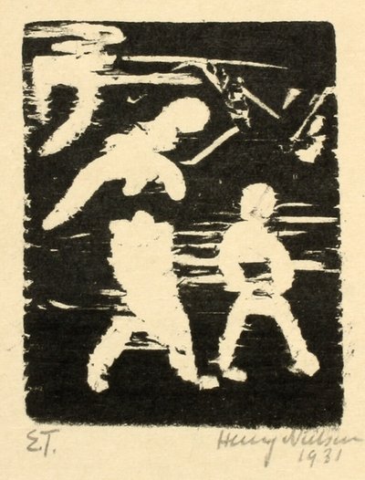 yürüyen kadın ve çocuk by Henry Nielsen