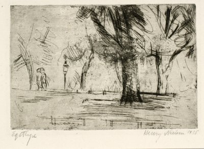 İki yürüteç ve fener ile park by Henry Nielsen