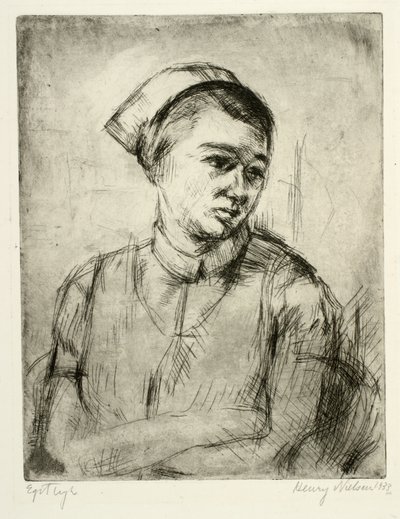 Bir hemşire portresi by Henry Nielsen