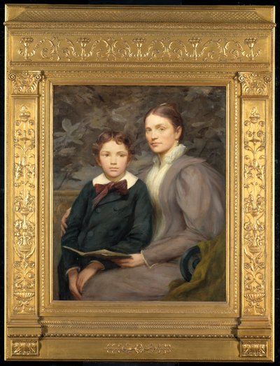 Bayan William T. Evans ve Oğlu, 1895. by Henry Oliver Walker