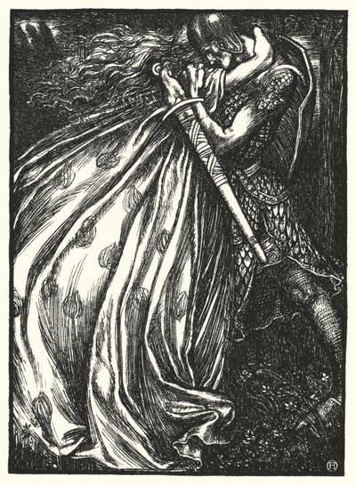 Matthew Arnold şiiri: Tristram ve Iseult (gravür) by Henry Ospovat