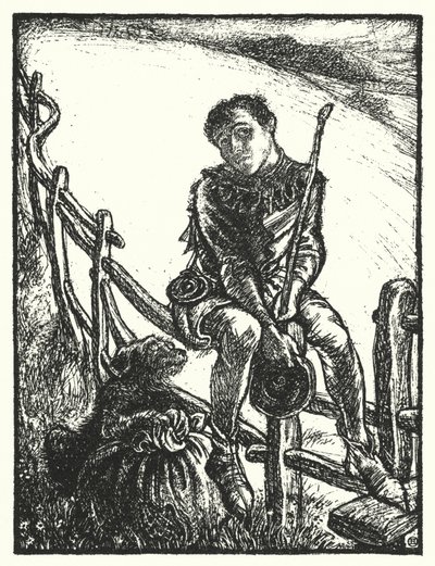 Shakespeare şarkısı: "Neşeli bir kalp bütün gün gider, Seni üzgün, bir mil içinde lastikler" (lito) by Henry Ospovat