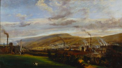 Güney Galler Endüstriyel Peyzaj, c.1825 by Henry Penry Williams