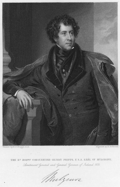 Çok Saygıdeğer Constantine-Henry Phipps, FSA, Mulgrave Kontu, Korgeneral ve İrlanda Genel Valisi by Henry Perronet (after) Briggs
