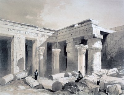 Medinet Abou, Thebes, Mısır, 19. yüzyıl by Henry Pilleau