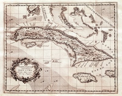 Büyük Antiller adaları (harita by Henry Popple