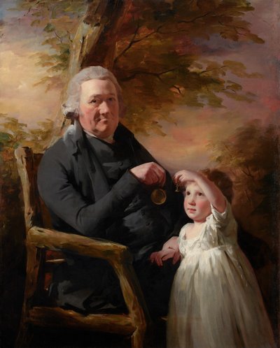 John Tait ve Torunu, 1793 civarı, 1800 civarı eklemelerle (tuval üzerine yağlıboya) by Henry Raeburn