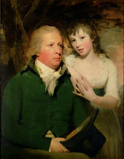Sir Alexander Don, kızı Elizabeth ile by Henry Raeburn