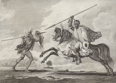 Fit Aurari Zogo bir piyadeye saldırıyor, Etiyopya by Henry Salt