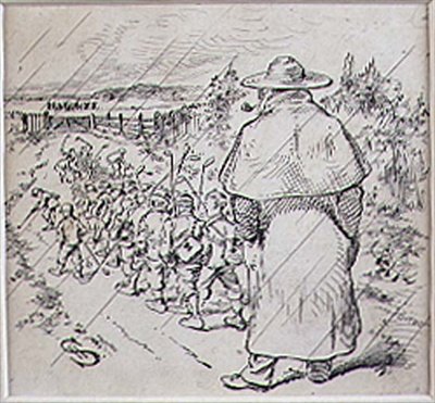 The School Boy Golfers in the Rain, 