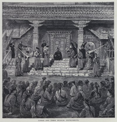 Lamalar ve müzik aletleri (lito) by Henry Sandham