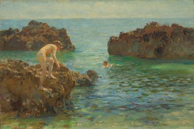 erkekler banyo by Henry Scott Tuke